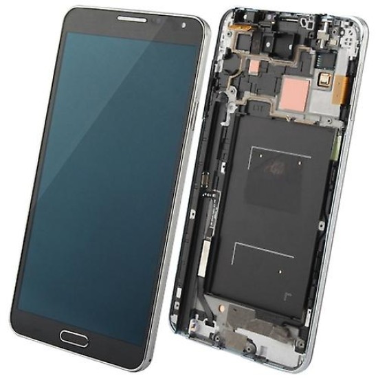 SAMSUNG GALAXY NOTE 3/N9005 TOUCH+LCD WITH FRAME BLACK ORIGINAL